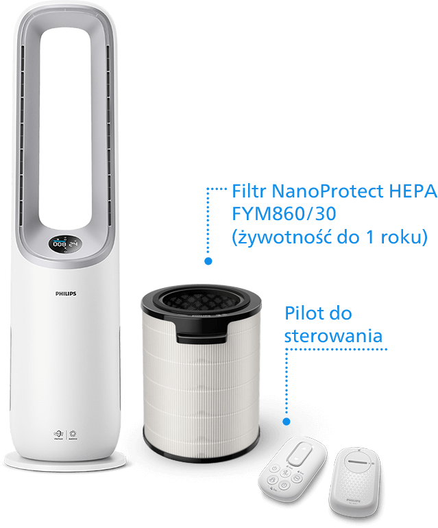 Очисник, фільтр NanoProtect HEPA, пульт дистанційного керування в комплекті Очисник, фільтр NanoProtect HEPA, пульт дистанційного керування в комплекті