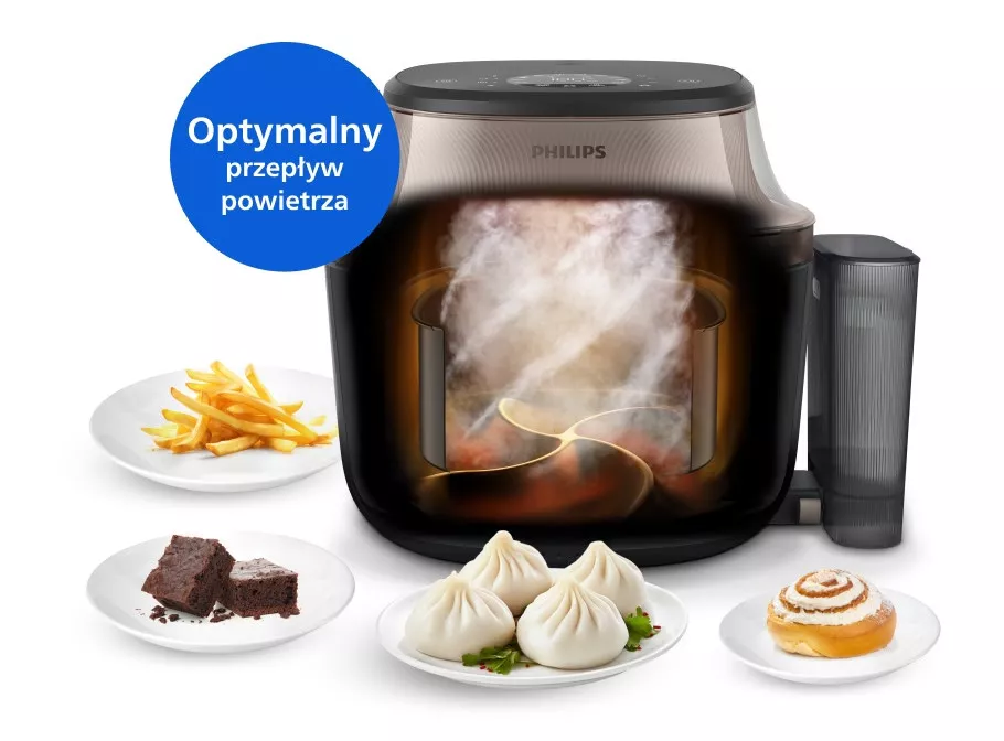 Графічна ілюстрація циркуляції гарячого повітря в аерофритюрниці