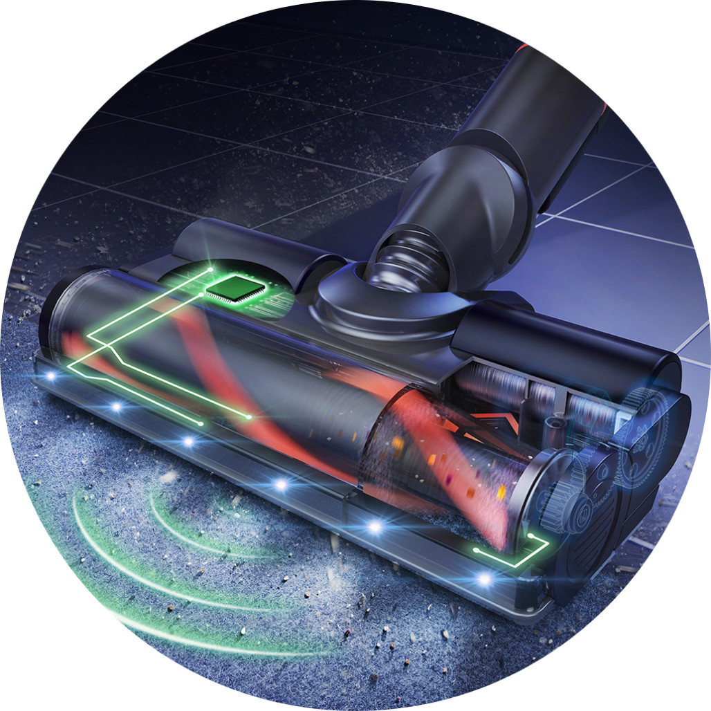 Удаление пыли до 99,9 % с помощью насадки PrecisionPower Smart.