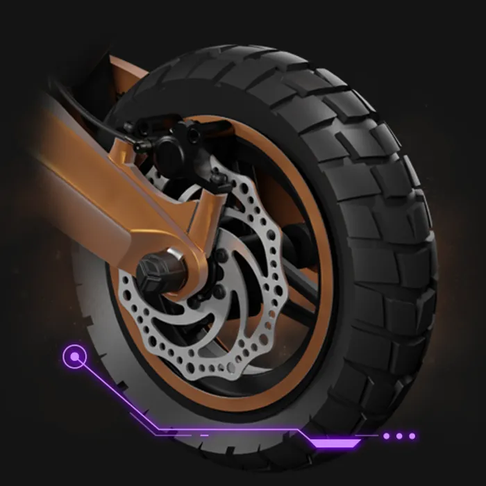вид колеса скутера з гальмівним диском