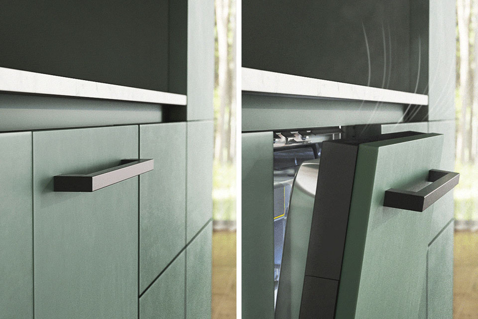 Дверцята відкриваються приблизно на 10 см, щоб виходити пара - Samsung