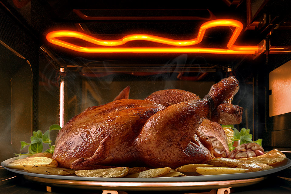 Гриль на решітці мікрохвильової печі Samsung MG20A7318AK