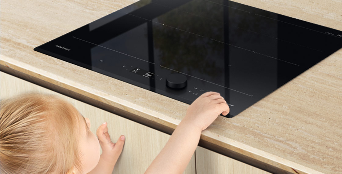 Індукційна плита Samsung, доступна в Rtv Euro Agd, має батьківський замок