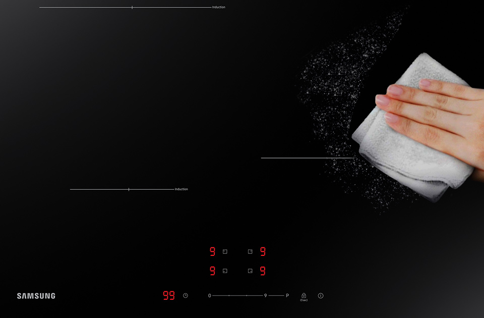 Płyta indukcyjna Samsung NZ64T3707A1 łatwa do utrzymania w czystości