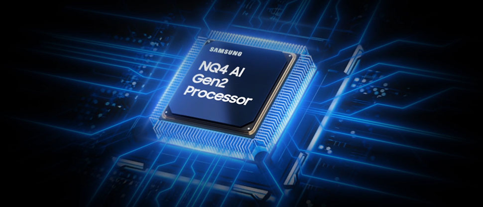 Az NQ4 AI Gen 2 látásfeldolgozó processzor a Samsung Mini LED Neo QLED QN77F tévében. A tévé megvásárolható az RTV EURO AGD üzletekben.