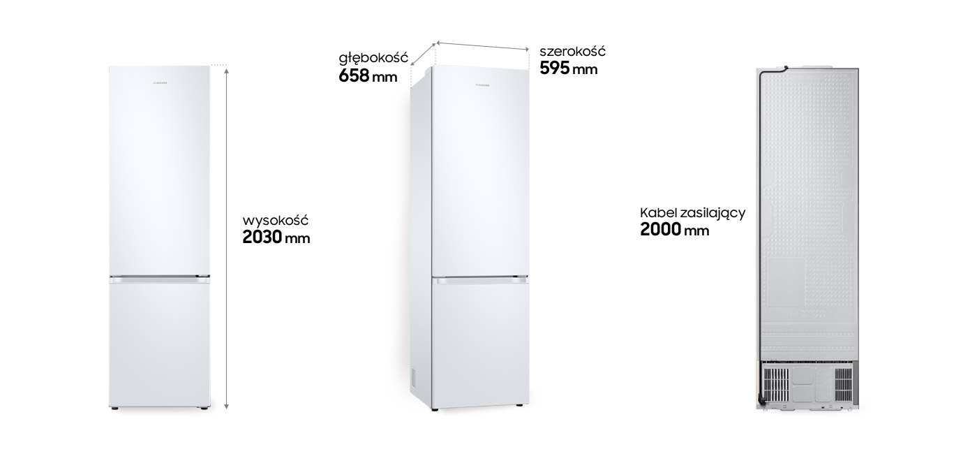 Холодильник Samsung RB38C605CWW с размерами Холодильник Samsung RB38C605CWW с размерами