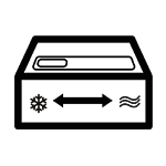 Значок показує спеціальний відсік для зберігання продуктів з різними вимогами до охолодження.