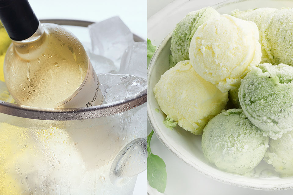 На фото показан эффект от функций быстрого охлаждения и глубокой заморозки.