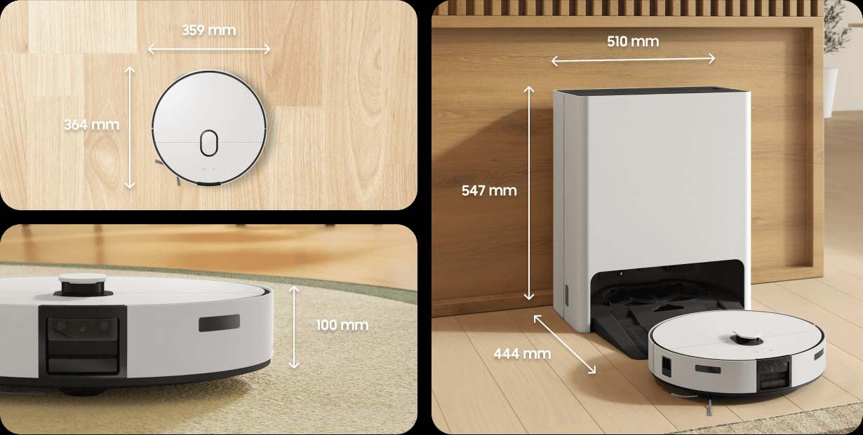 розміри пилососа Jet Bot Combo AI Steam