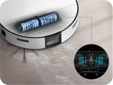 спеціальна конструкція зменшує сплутування волосся на щітці