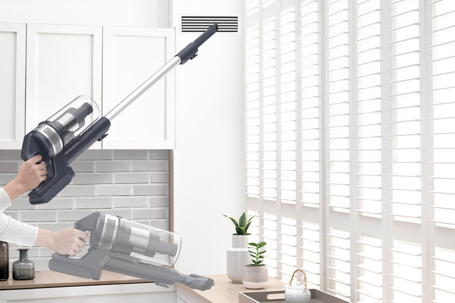 Очищення стільниці та жалюзі ручним пилососом Jet 65 VS15A60AGR5/GE марки Samsung