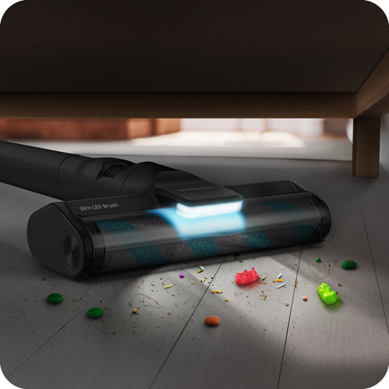 Очищення з використанням електрощітки Slim LED пилососа Samsung VS20C9554TK/GE з RTV Euro AGD