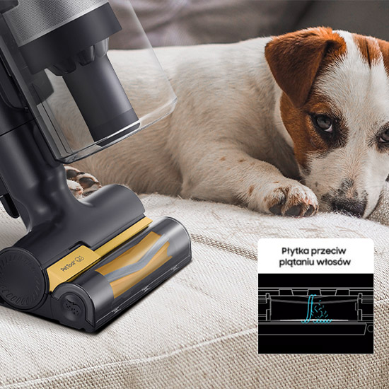 Очищення міні електрощіткою Pet Tool+ пилососа Samsung VS20C9554TK/GE з RTV Euro AGD