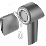 Крупний план магнітного наконечника фена для волосся Sencor