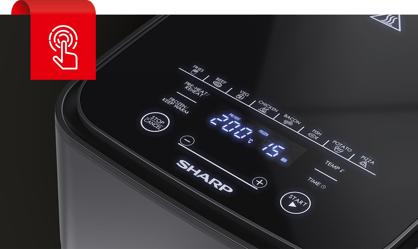 Frytkownica beztłuszczowa Sharp AF-GS552AE-B