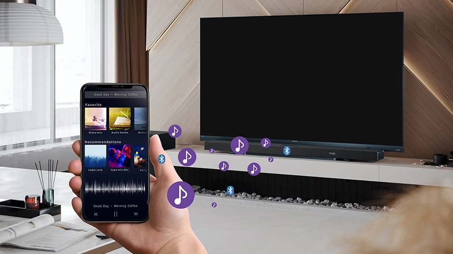 Бездротове Bluetooth-з'єднання між телефоном і саундбаром