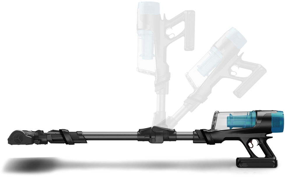 Горизонтальний пилосос Tefal X-Force Flex з прямою трубкою.