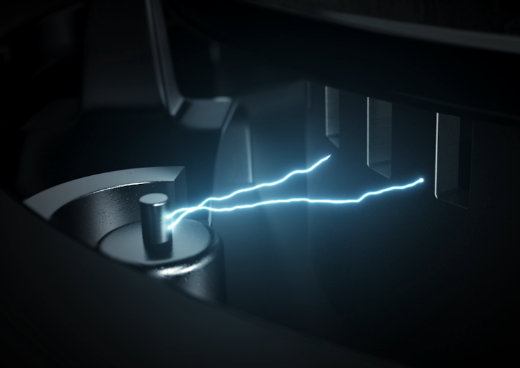 Крупний план запального пристрою в ручці газової варильної поверхні GBC 75 VB VG.