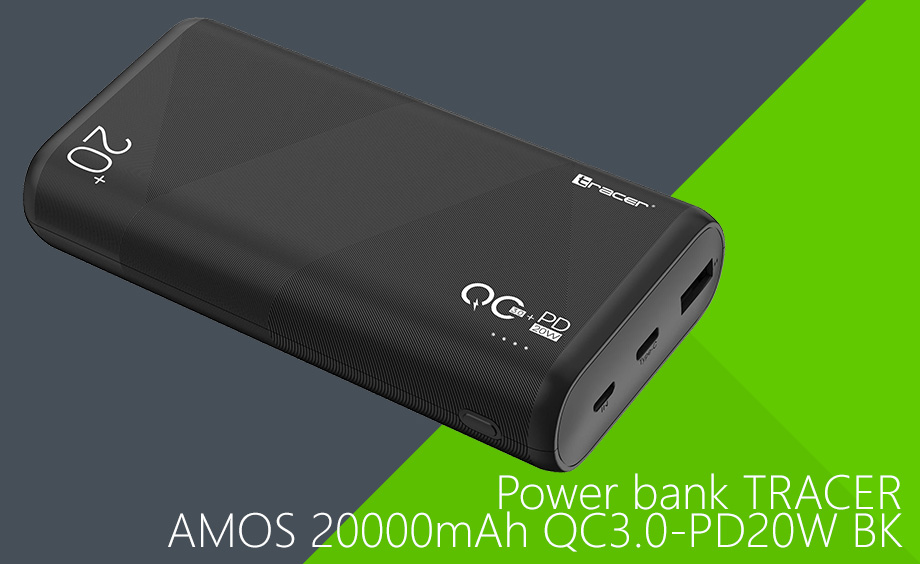 Anhoch PC Market Online - Power Bank Tracer 20000 mAh 20W QC3.0 Amos Black