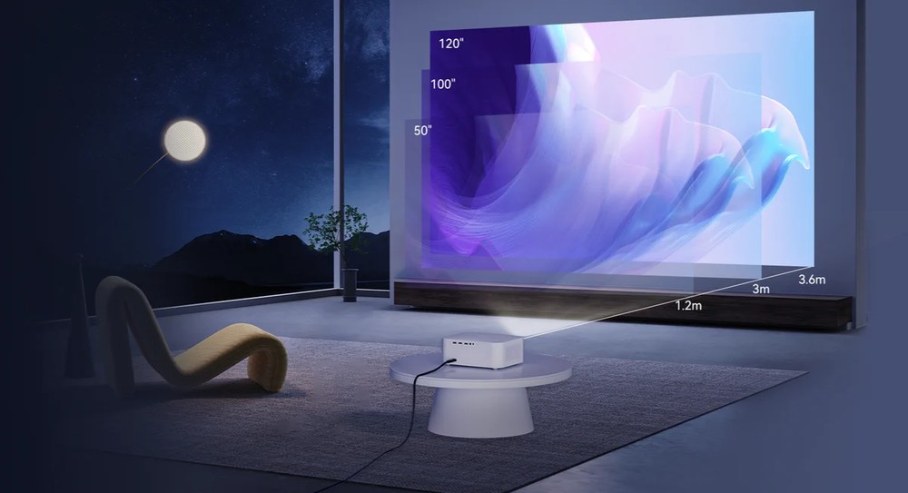 XIAOMI WANBO X2 MAX PROJECTOR WHITE, 450ANSI, 1080P, ANDROID 9.0, AUTO FOCUS, WIFI6