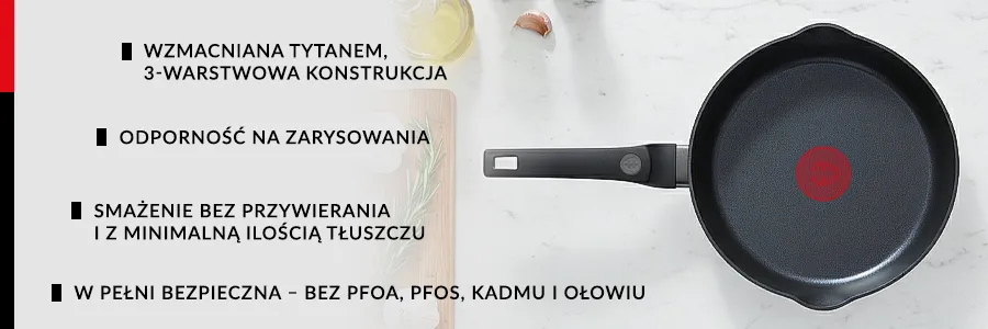 Patelnia KORRA pokazana z widoku od góry gdzie wyraźnie prezentuje się znacznik temperatury umieszczony na patelni w kształcie logo ZWIEGER