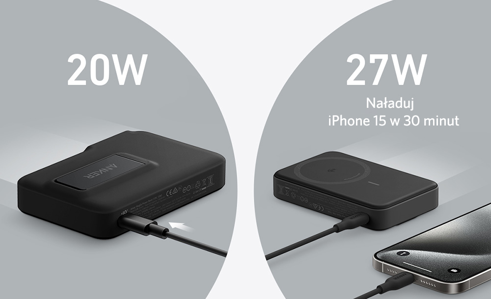 Anker MagGo Power Bankブラック A1654N11 Anker MagGo Power Bank (10000mAh) | モバイルバッテリーの製品