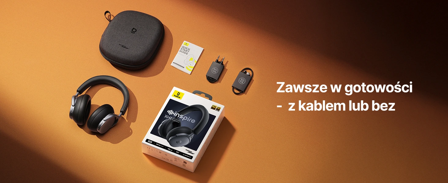 Презентація всього комплекту навушників Baseus XH1: кабелі, інструкції користувача, кейс і, нарешті, сам продукт