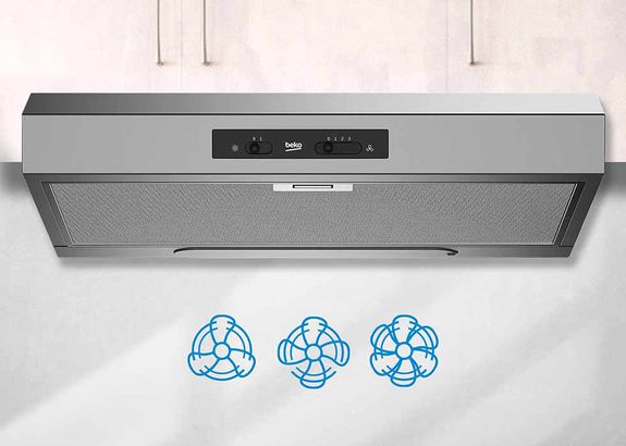 3 рівні потужності вентилятора (під шафою)