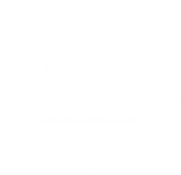 Бейдж з написом «Компанія з виробництва великої побутової техніки №1 у Європі».