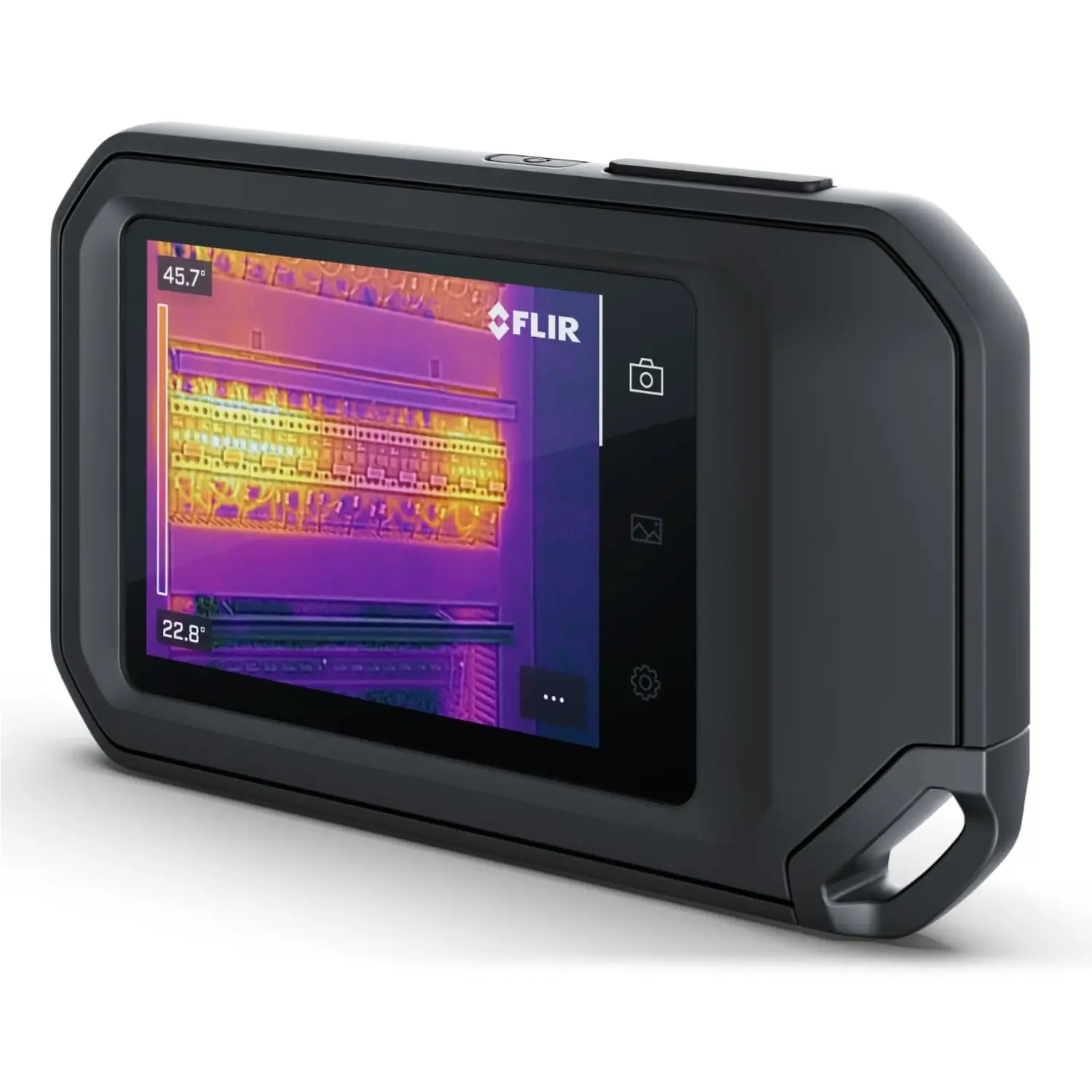Чорна тепловізійна камера FLIR C8, 3,5-дюймовий екран, камера, галерея, кнопки налаштувань