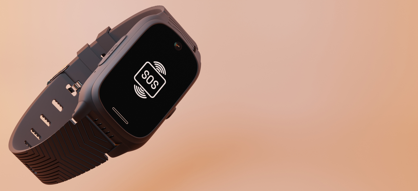 Smartwatch opaska SOS z przyciskiem szybkiego wezwania pomocy