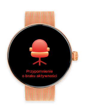 Smartwatch dla kobiet z powiadomieniem o zbyt długim pozostaniu w bezruchu