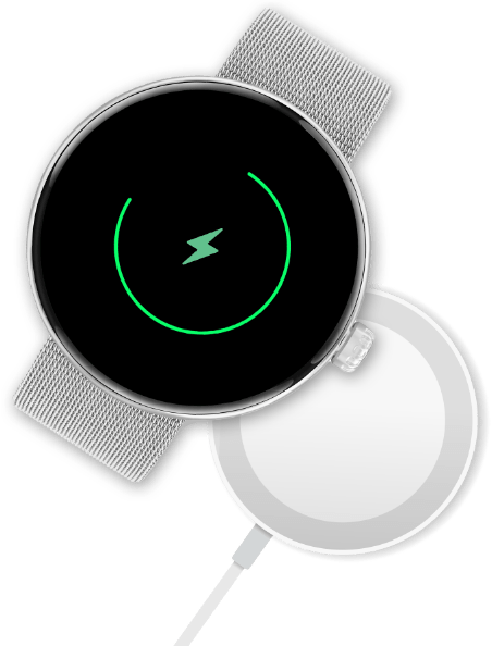 Smartwatch z ładowarką bezprzewodową
