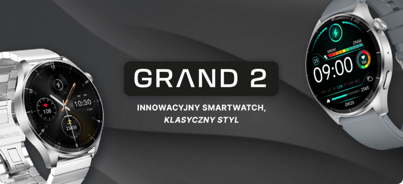 Smartwatch męski na srebrenj bransolecie Forever Grand 2