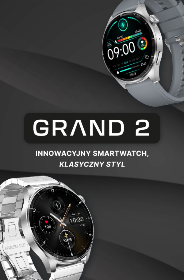 Smartwatch męski na srebrenj bransolecie Forever Grand 2