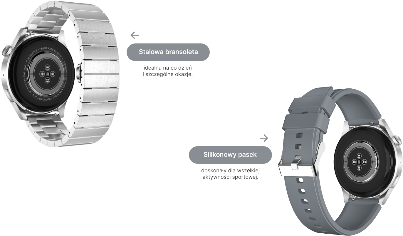 Smartwatch męski z wymiennymi paskami