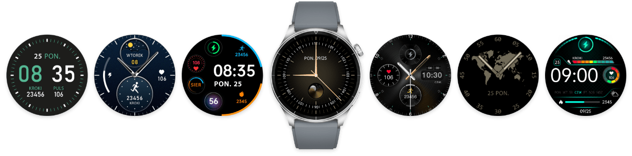 Smartwatch męski z możliwością projektowania własnej tarczy