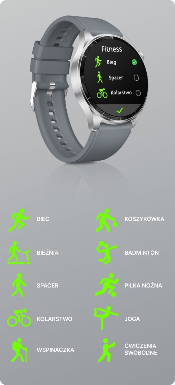 Smartwatch z trybami sportowymi