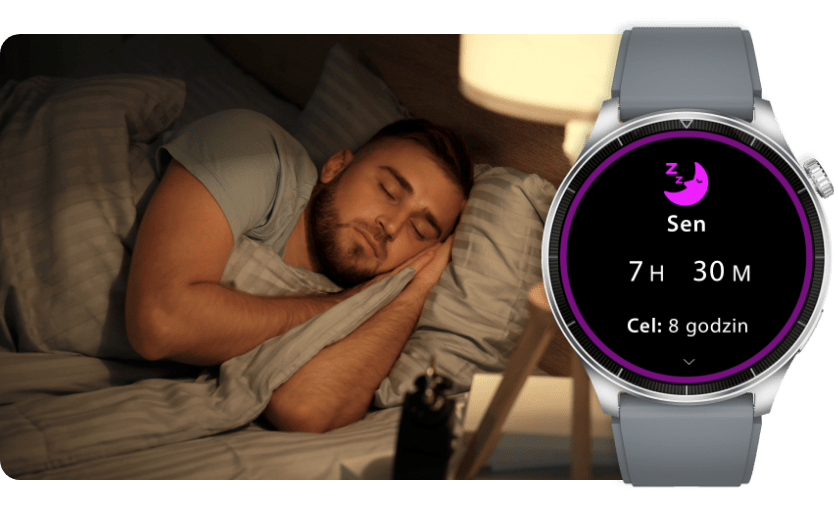 Elegancki smartwatch męski z monitoringiem snu