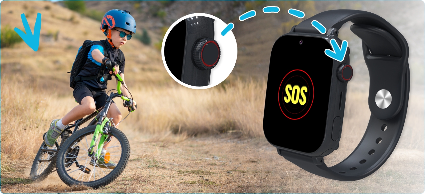 Smartwatch dziecięcy z przyciskiem SOS
