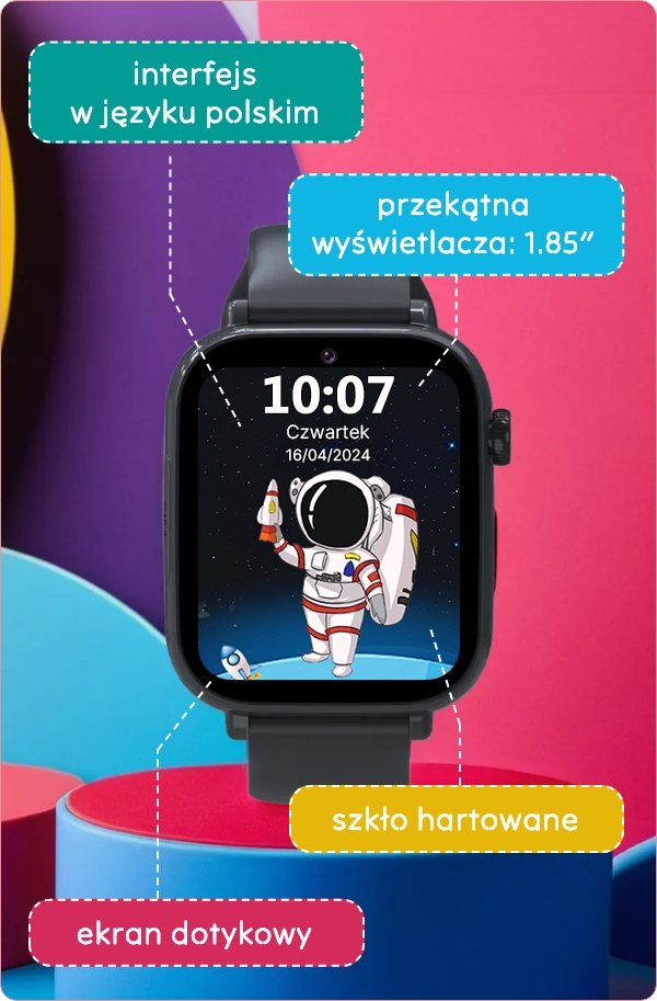 Smartwatch dziecięcy z aplikacją w języku polskim
