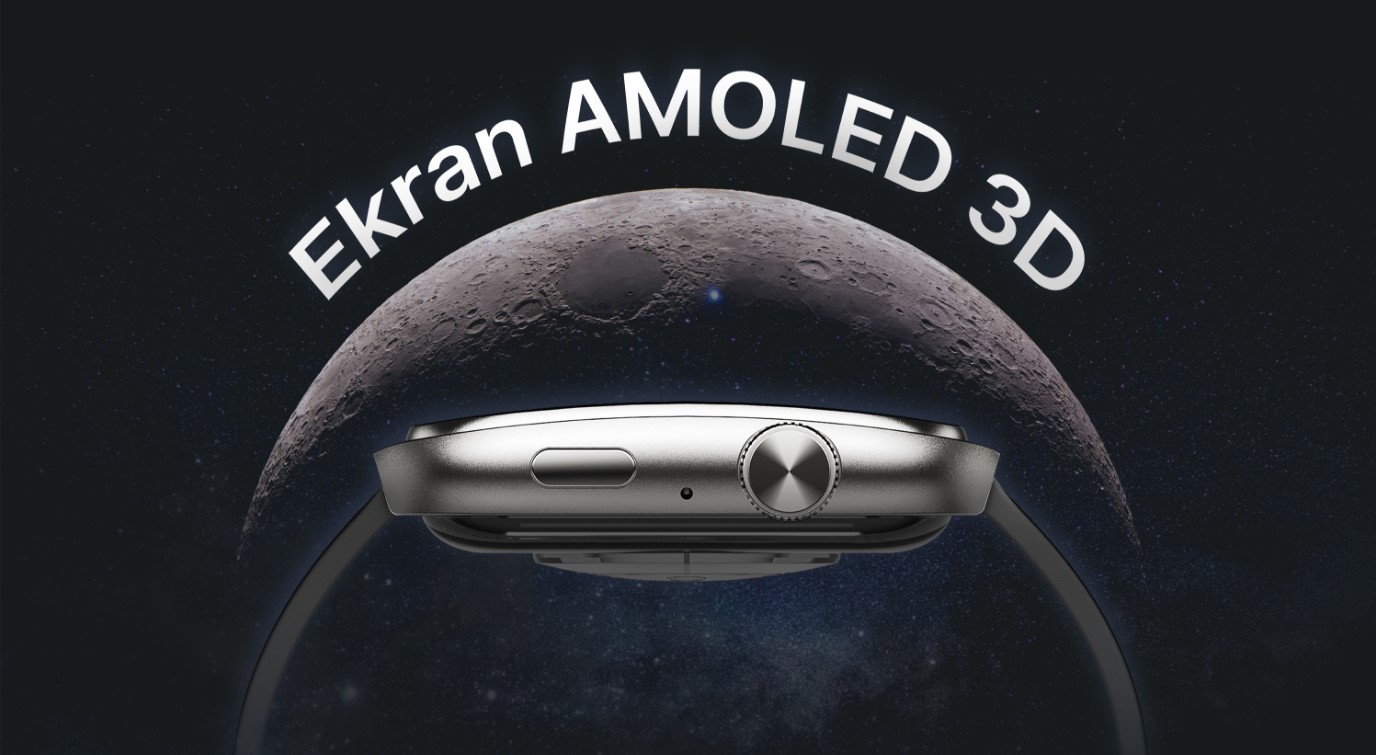 Nowoczesny smartwatch z zakrzywionym ekranem AMOLED