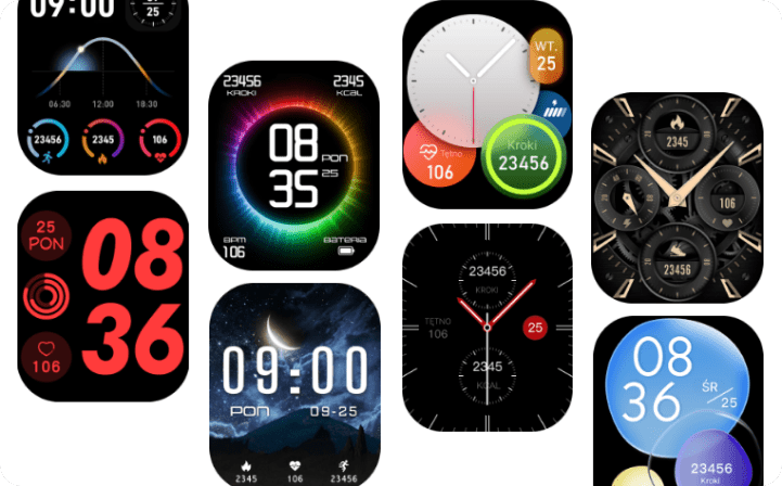 Smartwatch męski z biblioteką tarcz