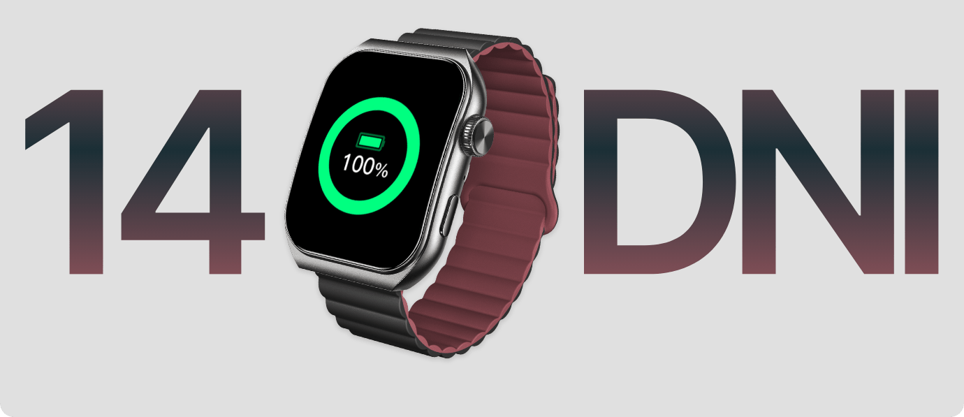 Smartwatch męski z wydajną baterią