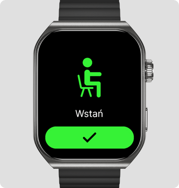Smartwatch męski z powiadomieniami o braku ruchu