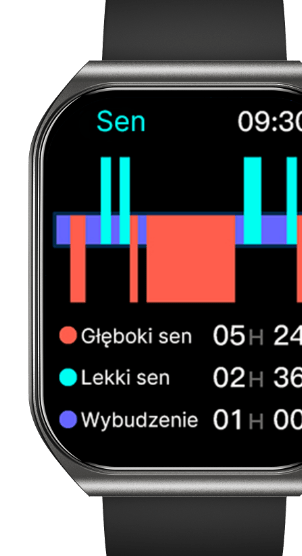 Smartwatch męski monitoringiem snu