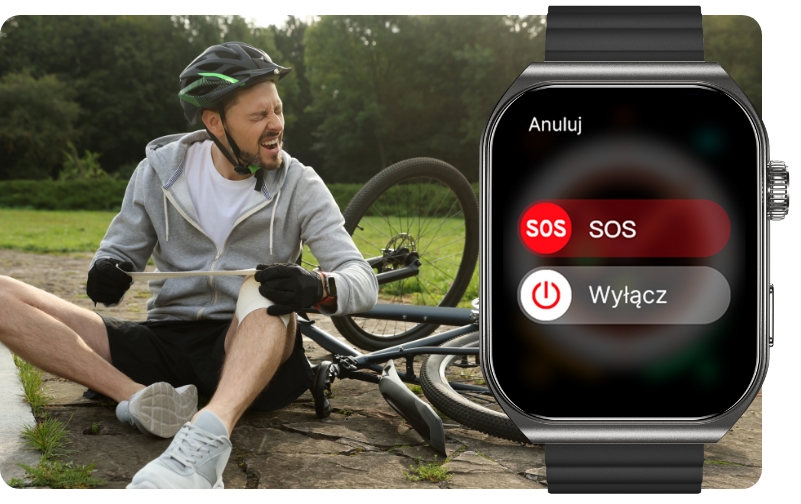 Smartwatch męski przyciskiem SOS