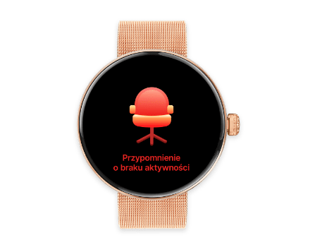 Smartwatch dla kobiet z powiadomieniem o zbyt długim pozostaniu w bezruchu