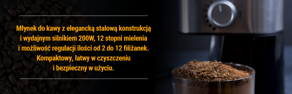 Gastronoma Młynek do kawy czarny 18120001
