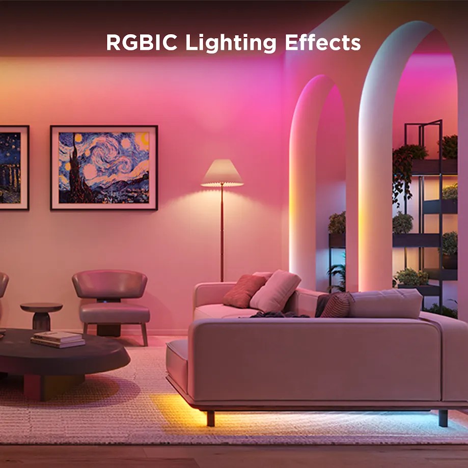 GOVEE H612C RGBIC WI-FI + BLUETOOTH LED STRIP LIGHTS WITH PROTECTIVE COATING (10M) SUPPORT MATTER